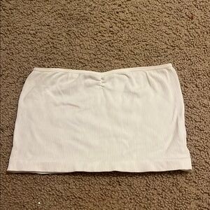 Brandy Melville White Mini Crop Top Casual Pencil Style